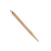 AN EARLY 20TH CENTURY SAMPSON MORDAN 9CT GOLD EVERPOINT PENCIL