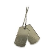 GUCCI: A STERLING SILVER DOG TAG NECKLACE