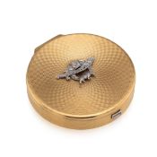 CARTIER: A 18CT GOLD AND DIAMOND COMPACT C. 1929