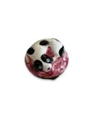 AN 18TH CENTURY BILSTON ENAMEL SPANIEL PATCH BOX C. 1780
