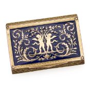 A 19TH CENTURY GOLD AND ENAMEL PRESENTATION SNUFF BOX, HANAU, C. 1830