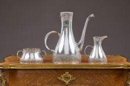 A MODERNIST STERLING SILVER COFFEE SET BY CHRISTOPHER LAWRENCE C. 1972