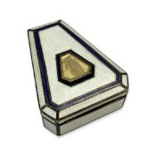 A FINE 19TH CENTURY VIENNESE ENAMEL, SILVER GILT AND ROCK CRYSTAL BOX
