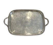 A FINE GEORGE IV STERLING SILVER TRAY, C. 1823, REBECCA EMES & EDWARD BARNARD I