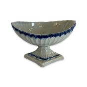 AN 18TH CENTURY PEARLWARE GLAZED SALT