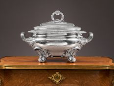 PAUL STORR: A FINE STERLING SILVER SOUP TUREEN, LONDON, C. 1820