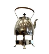 A GEORGE III STERLING SILVER KETTLE ON STAND, C. 1777, CHARLES WRIGHT