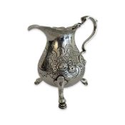 A GEORGE II STERLING SILVER CREAM JUG, LONDON, 1742, WILLIAM GOULD