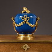 A FINE 19TH CENTURY CHINESE PORCELAIN AND ORMOLU MOUNTED JAR AND COVER