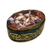 A FINE 19TH CENTURY FRENCH ENAMELLED SNUFF BOX