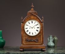 A REGENCY GOTHIC REVIVAL BRACKET CLOCK SIGNED MOLYNEUX, LONDON
