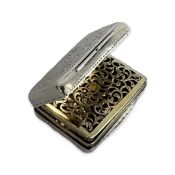 A GEORGE IV STERLING SILVER VINAIGRETTE, BIRMINGHAM, 1825