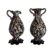 TWO 1950'S ITALIAN MILLEFIORI GLASS VASES
