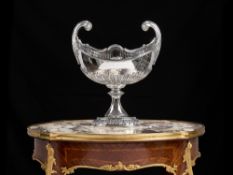 AN EARLY 20TH CENTURY STERLING SILVER PEDESTAL BOWL, LONDON, C. 1917