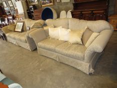 Pair of Quality Loose Cushion 3 Seat and 2 Seat Settees