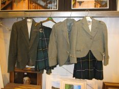 Three Boys Kilt Jackets and 2 Kilts