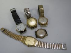 Five mens watches including Oris, Bulova etc