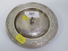 A hallmarked silver shallow lidded dish approx weight 146g