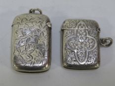 Two hallmarked silver vesta's approx combined weight 42g