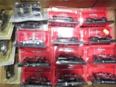 Two boxes of mixed diecast Romeo cars etc
