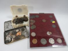 A collection of assorted British coinage to include cartwheel examples