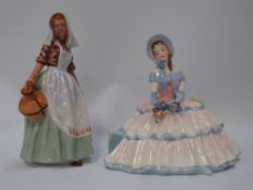 A royal Doulton figurine Daydreams together The Milkmaid (2)