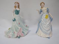 A Royal Doulton figurine Jannette together with a Coalport figurine (2)