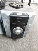 A quantity of electricals to include a Sony Hi-Fi -no speakers