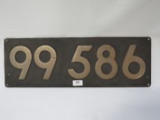 A cast iron railway locomotive type number plate 58 x 20 cm