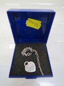 A Tiffany sterling silver heart pendant and Tiffany chain A/F