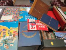 A stamp collection of books and albums etc