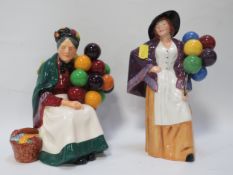 A Royal Doulton Balloon lady together with the Old Balloon seller (2)