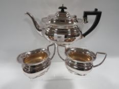 Garrard & Co - a three piece silver plated tea set stamped regent plate, Regent street, London