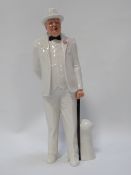A royal Doulton figure Winston Churchill in white colourway