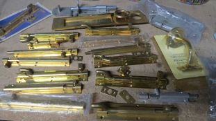 A selection of brass bolt/locks