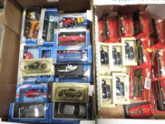 Two boxes of mixed diecast cars