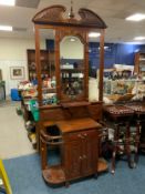 A large carved mahogany hall stand H 221 cm
