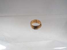 A Chester hallmarked 9 carat gold buckle ring A/F approx weight 8.9g