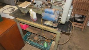 A Myford ML7 lathe and stand