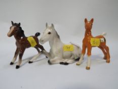Three Beswick Foals