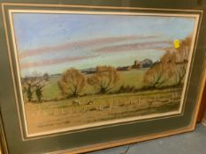 A Gosling mixed media picture together with two large prints. (3)