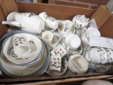 A tray of assorted Wedgwood tea and coffee ware etc