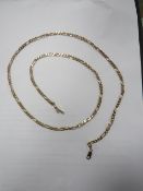 A hallmarked 9 carat gold chain, approx L 77cm,approx weight 23.2g