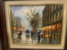 C Franco - A small impressionist oil on board painting of Paris - signed 19 x 24.5 cm