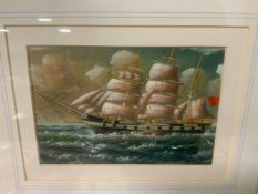 H Darkey and A Vianni - Three small oil paintings depicting sailing boats, signed and framed and
