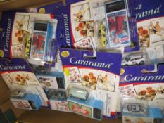 A box of boxed Cararama pepsi cars