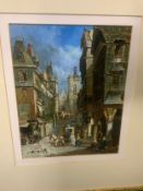 C Franco and Z Sila - Two oil paintings depicting Continental street scenes, signed, framed and