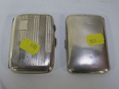 Two hallmarked silver cigarette cases approx combined weight 104g
