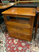 A Chinese style hardwood chest W 66 cm