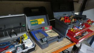 A selection of tool boxes and contents
